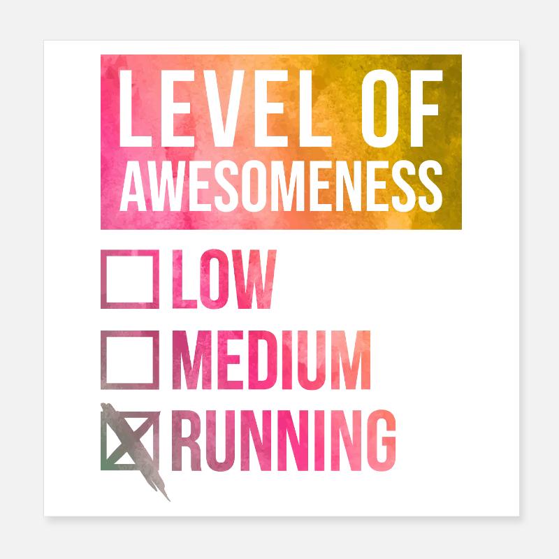 Running Poster 8" x 8" (20x20 cm)