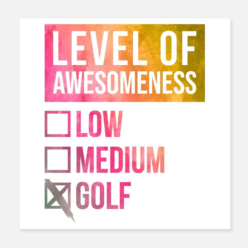 Golf Poster 20 x 20 cm