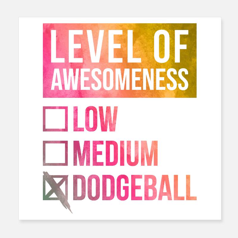 Dodgeball Poster 8" x 8" (20x20 cm)