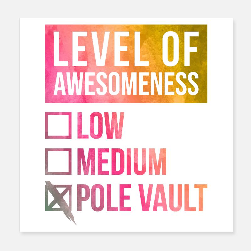 saut à la perche Poster 20 x 20 cm