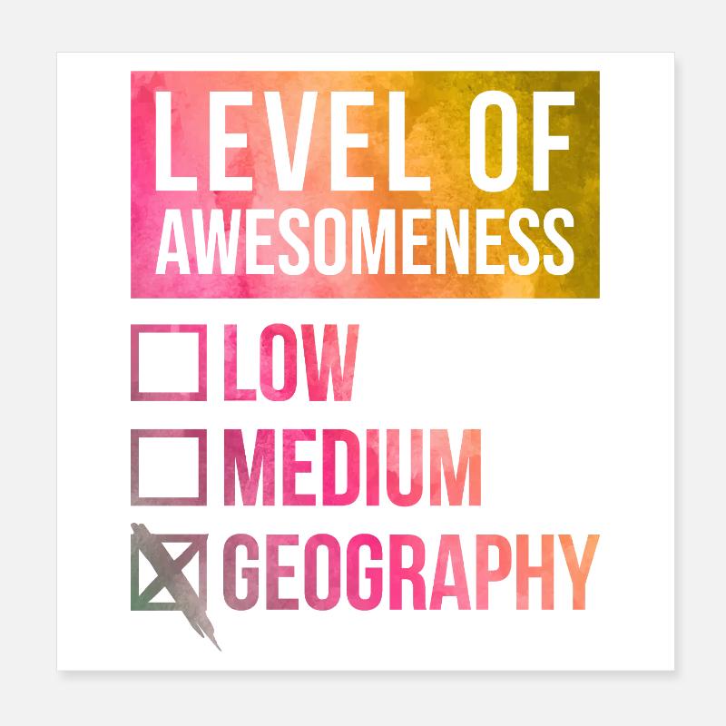 Geografie Poster 20x20 cm