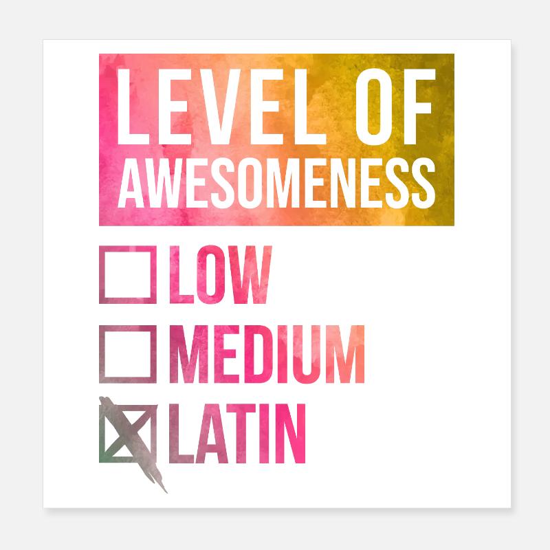 Latin Poster 20 x 20 cm