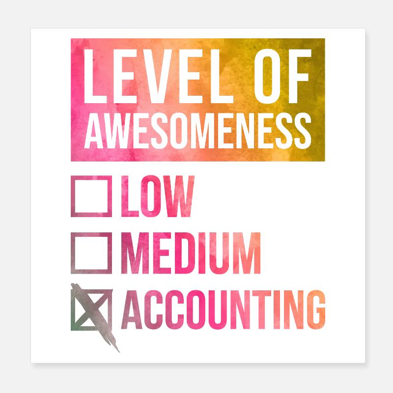 Accounting Poster 8" x 8" (20x20 cm)