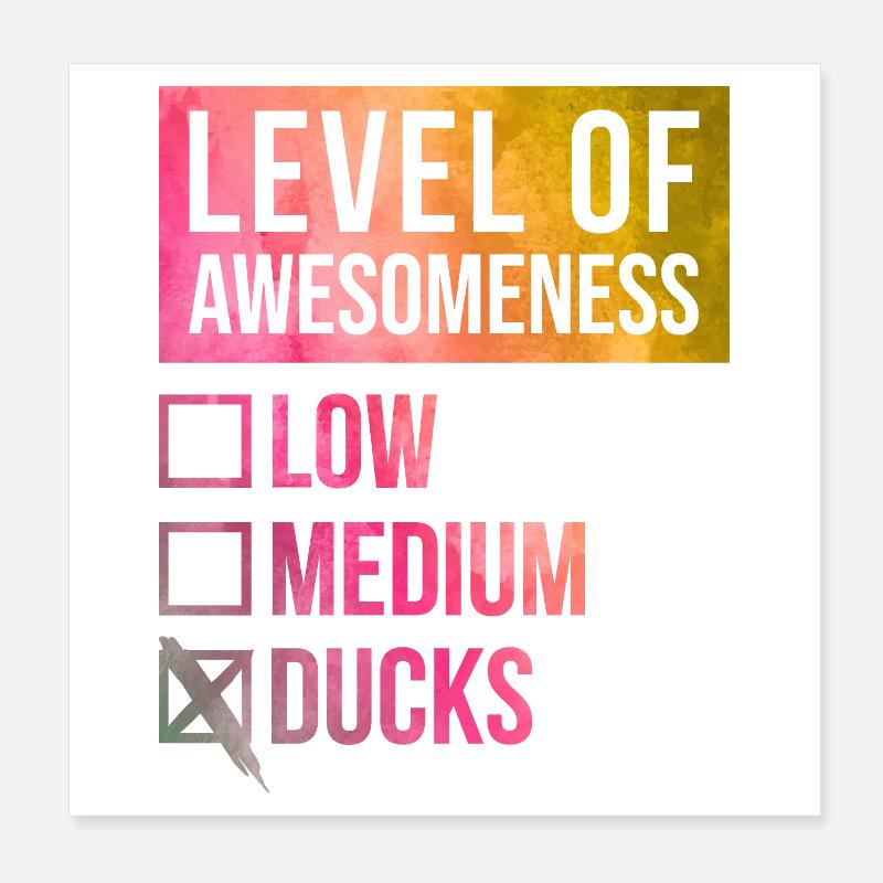 Duck Poster 8" x 8" (20x20 cm)