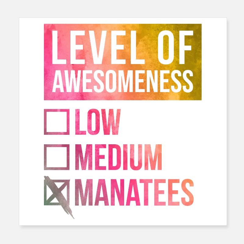 lamantin Poster 20 x 20 cm