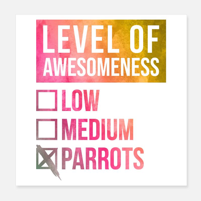 Parrot Poster 8" x 8" (20x20 cm)