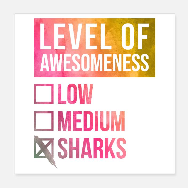 requin Poster 20 x 20 cm