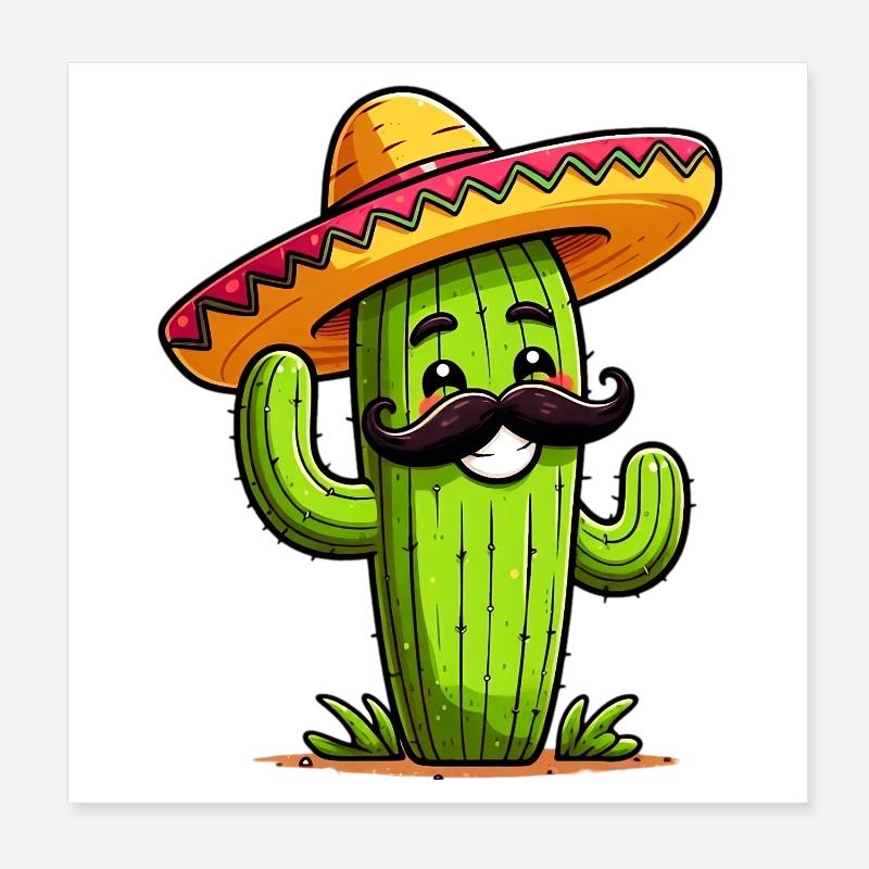 Cactus Poster 20 x 20 cm