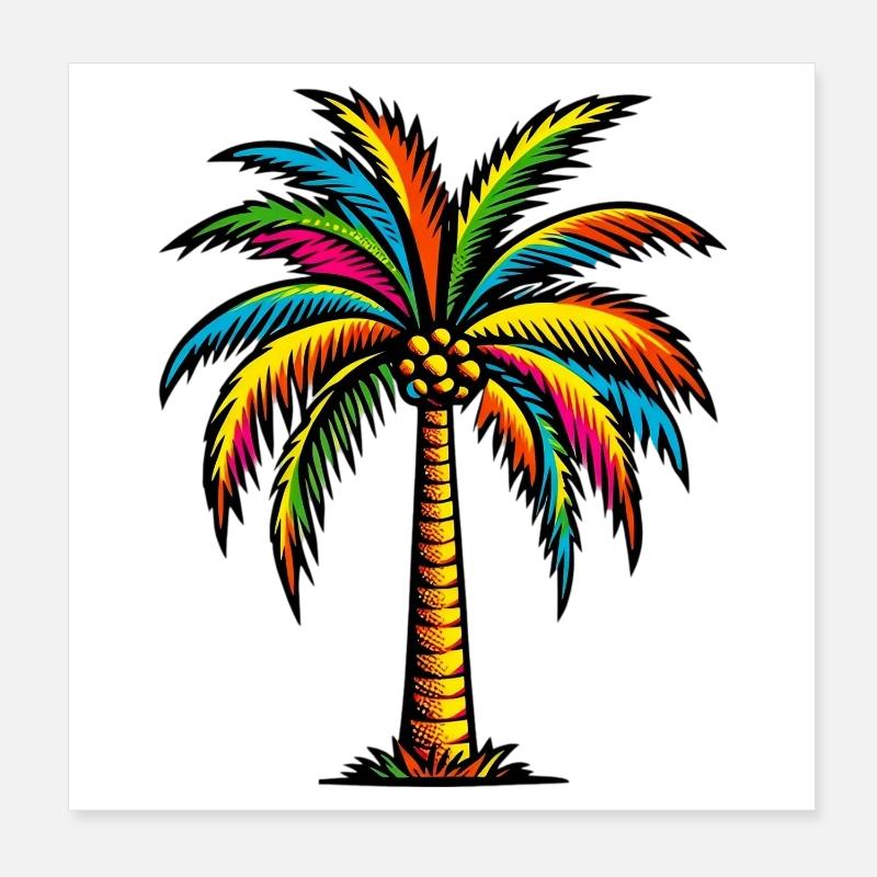 Palmier Poster 20 x 20 cm
