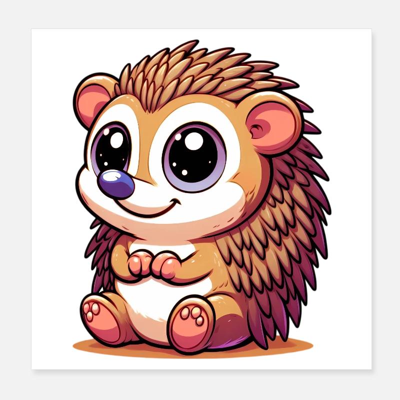 Hérisson Poster 20 x 20 cm