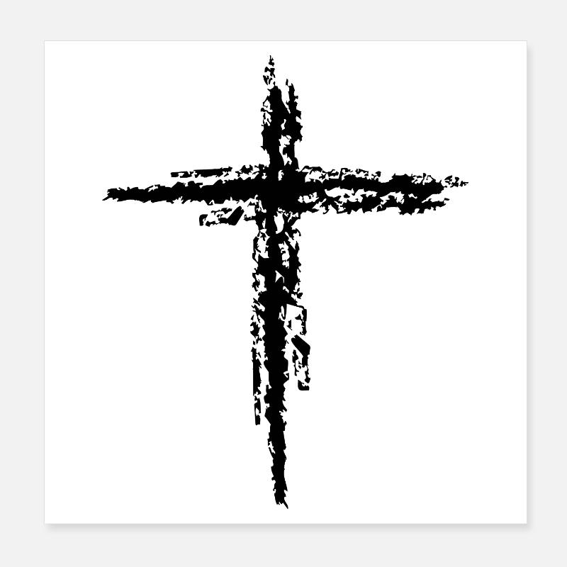 The Cross Poster 8" x 8" (20x20 cm)