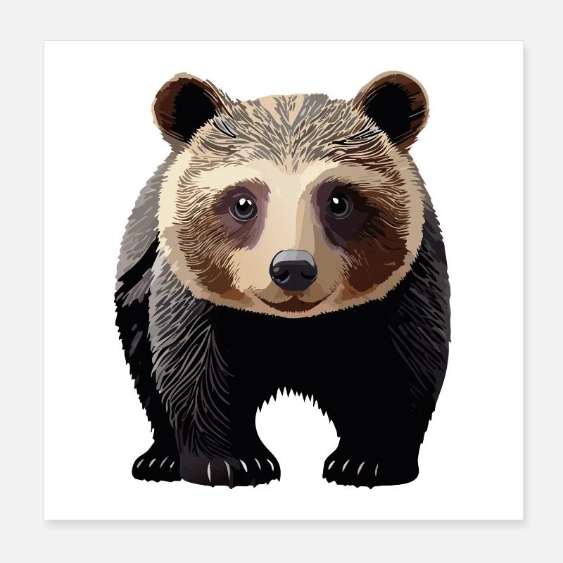 Jeune ours Poster 20 x 20 cm