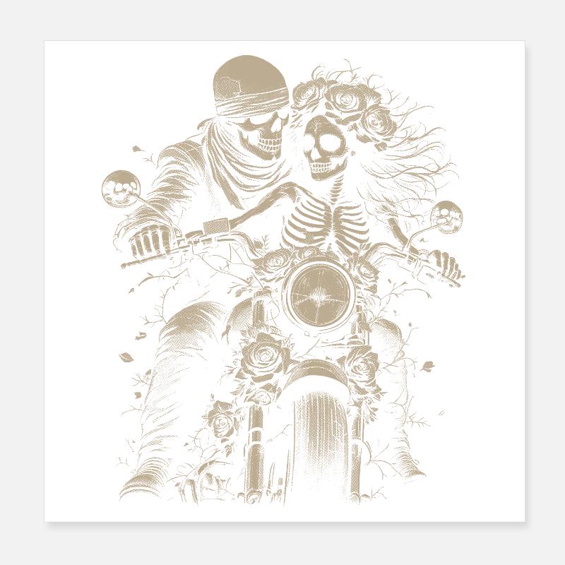 Biker Forever Poster 20x20 cm