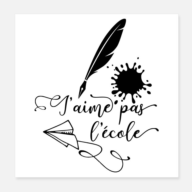 Ich mag die Schule nicht Poster 20x20 cm
