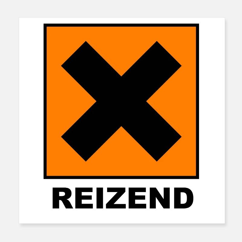 Reizend | Design mit schwarzem X Poster 20x20 cm