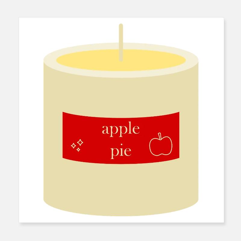 Apple Pie Candle  Poster 8" x 8" (20x20 cm)