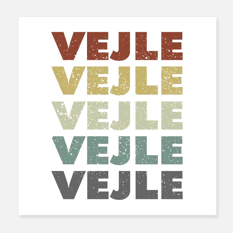 Vejle - Denmark - Dänemark - Skandinavien Poster 20x20 cm