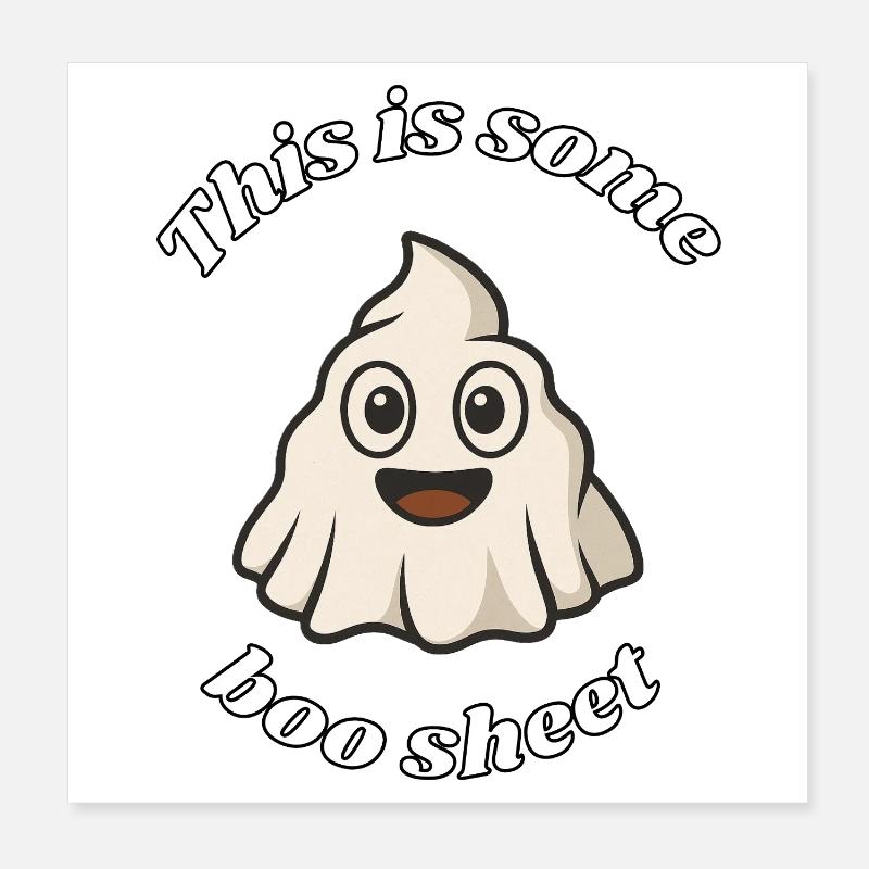 Boo-Blatt Poster 20x20 cm