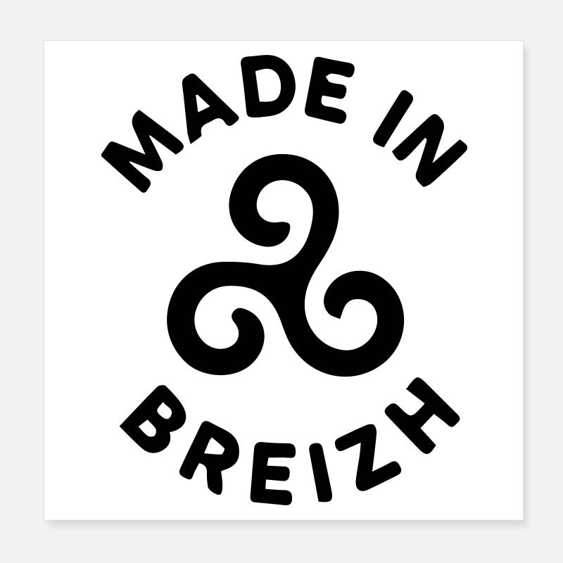 Made in Breizh - Logo avec le triskell breton Poster 20 x 20 cm