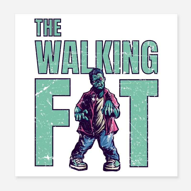 Dicker Zombie Poster 20x20 cm