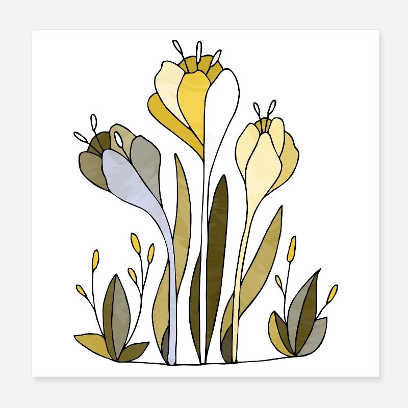 Blumen Poster 20x20 cm