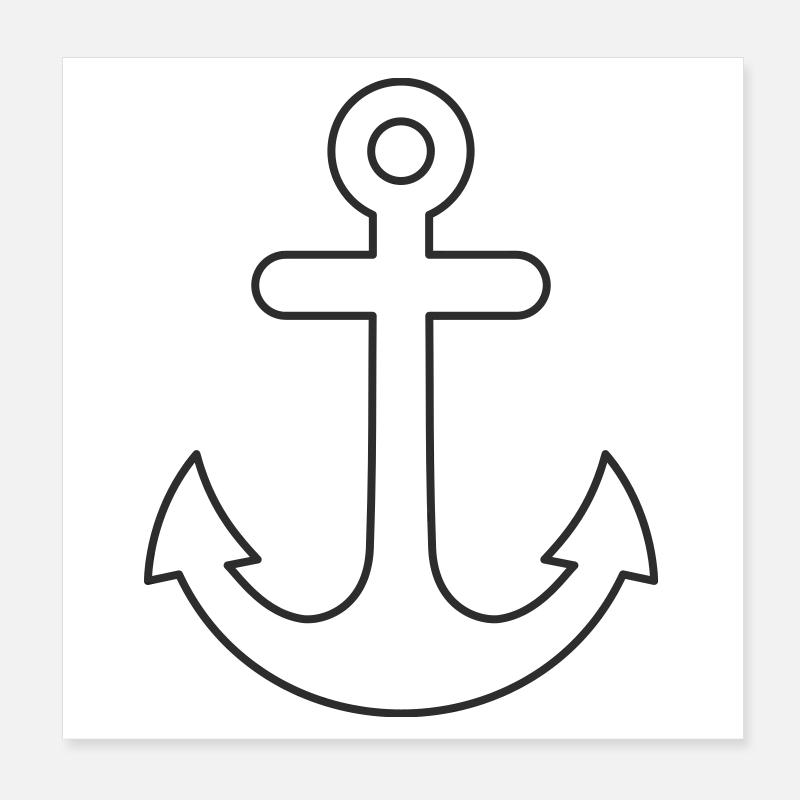 Design minimaliste Anker Poster 20 x 20 cm