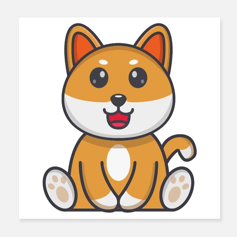 Chien Poster 20 x 20 cm