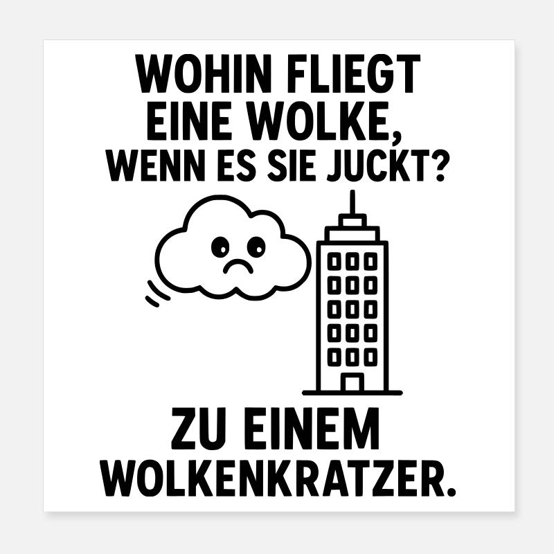 Cloud scratch children's joke Poster 8" x 8" (20x20 cm)