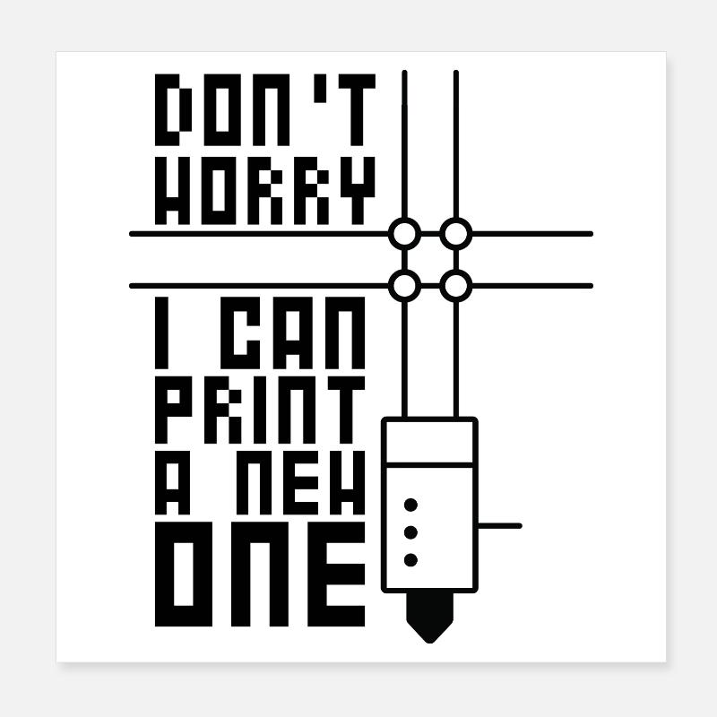 Impression 3D filament 3D d'imprimante 3D Poster 20 x 20 cm