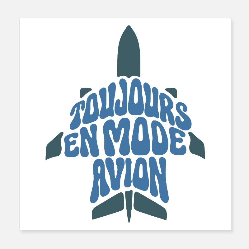 FLUGZEUGMODUS – lass uns reden. Poster 20x20 cm