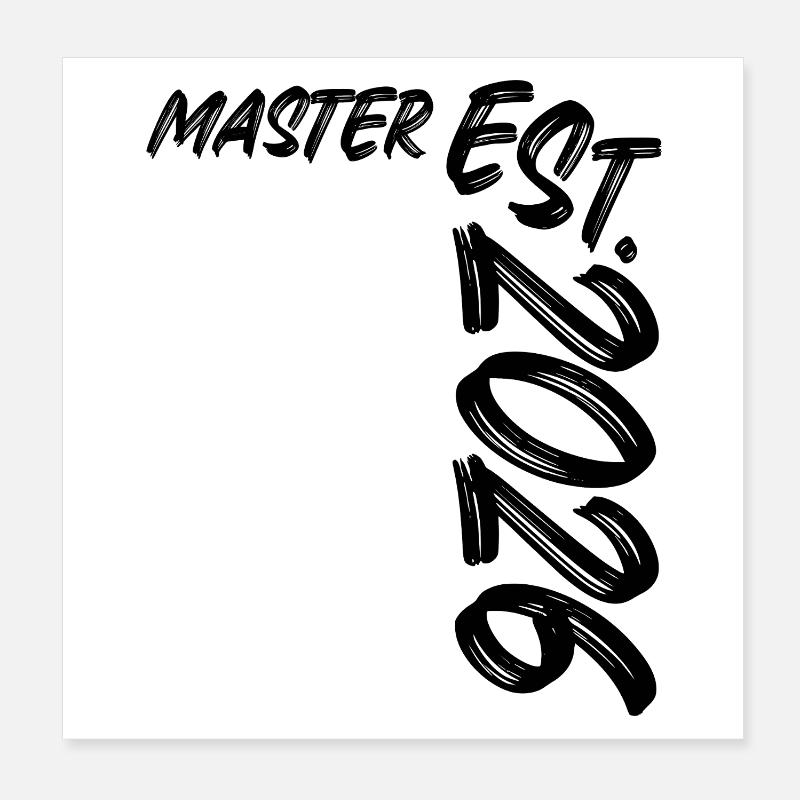Master Est. 2026 Poster 20x20 cm