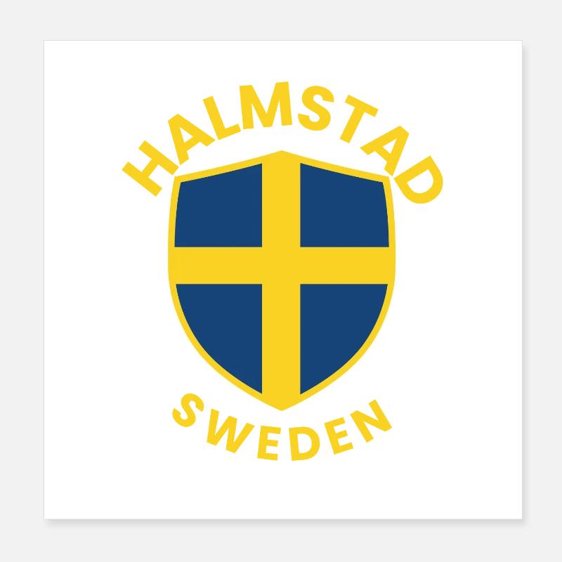 Bouclier de Halmstad, Suède Poster 20 x 20 cm