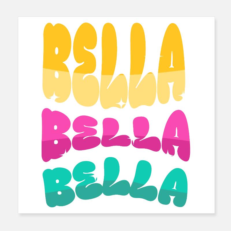 Bella Name Arabella Poster 8" x 8" (20x20 cm)