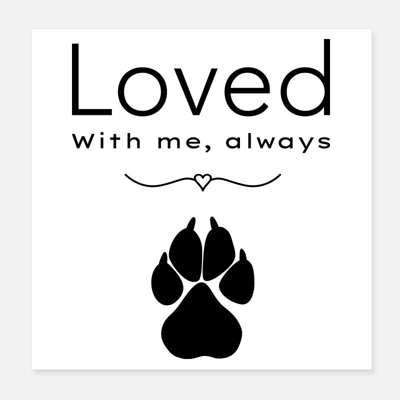 Der Hund liebte ihn Poster 20x20 cm