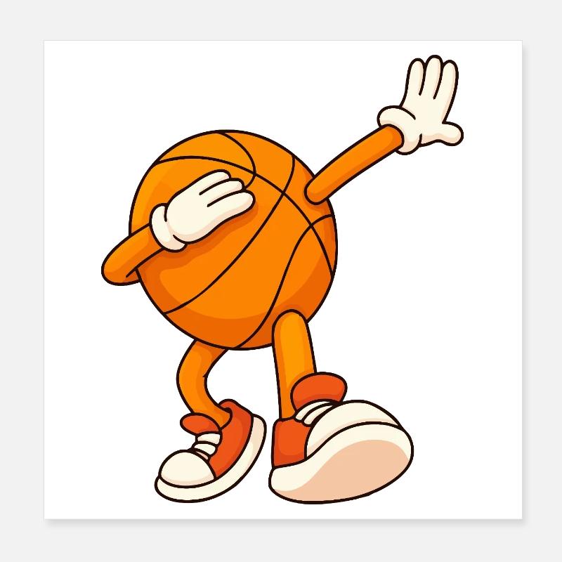 Mascotte de basket-ball : dunks Poster 20 x 20 cm