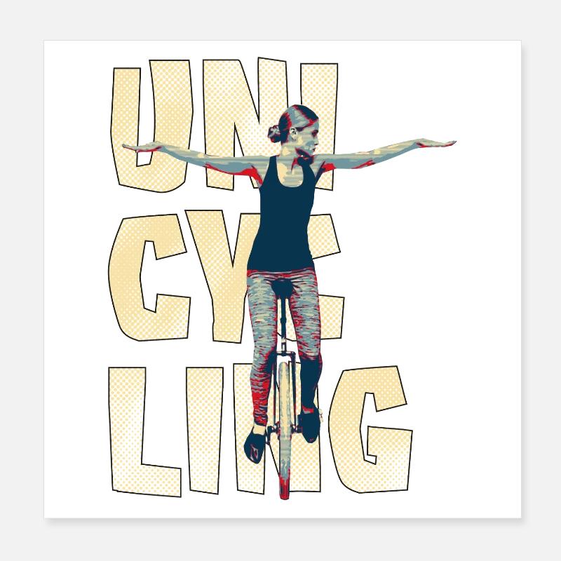 Unicycle | Style libre monocycle Poster 20 x 20 cm