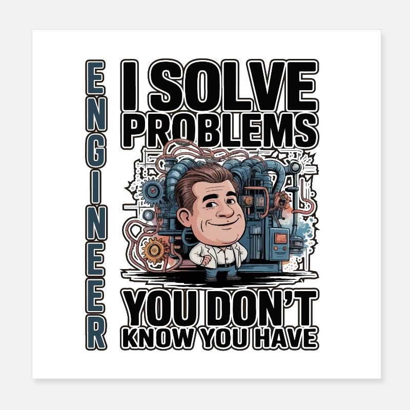Engineer - For light background Poster 8" x 8" (20x20 cm)