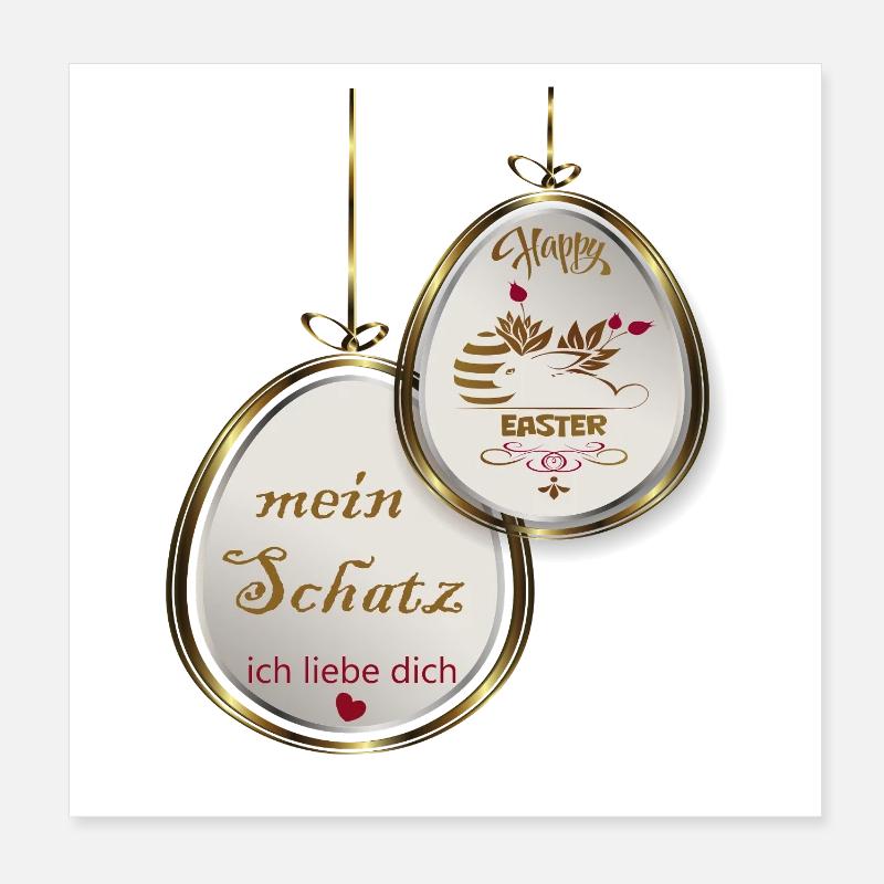Easter pendants Poster 8" x 8" (20x20 cm)