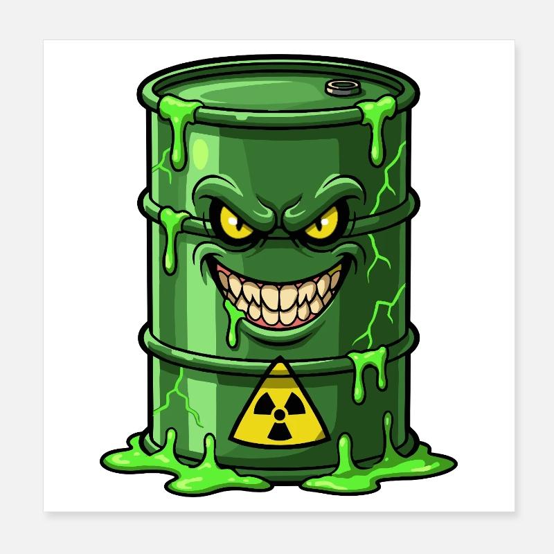 Grimmiges Giftfass Poster 20x20 cm