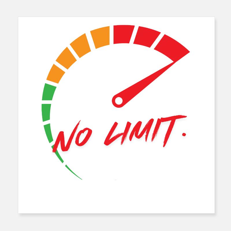 No limit: speed display Poster 8" x 8" (20x20 cm)