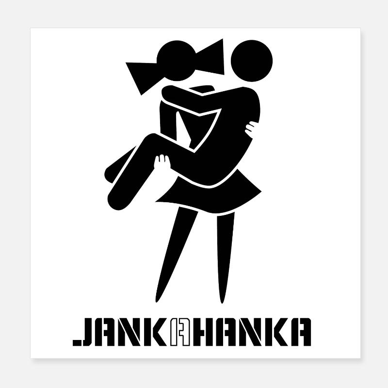 JANK A HANKA - Poster 20x20 cm - Weiß