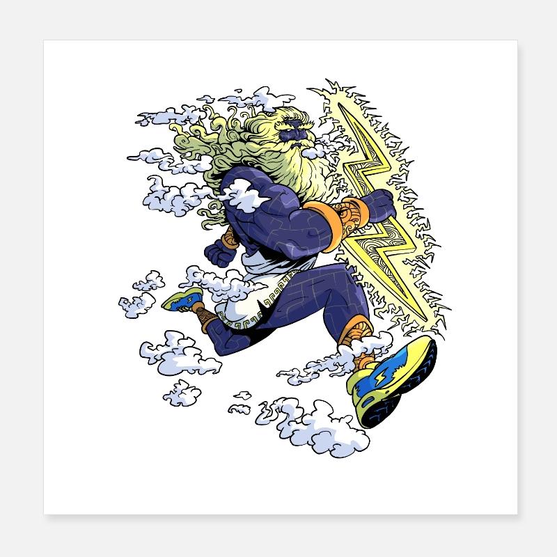 Zeus runner Poster 20 x 20 cm