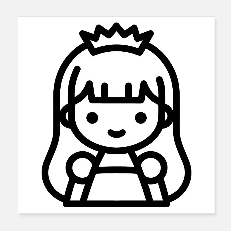Prinzessin Poster 20x20 cm