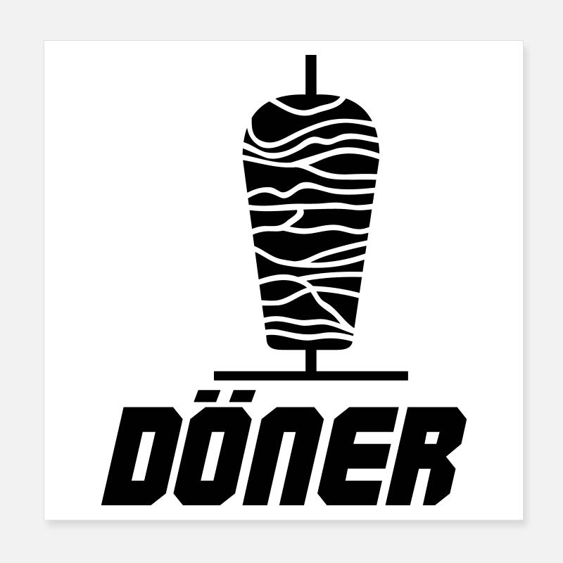Döner Kebab Poster 20x20 cm