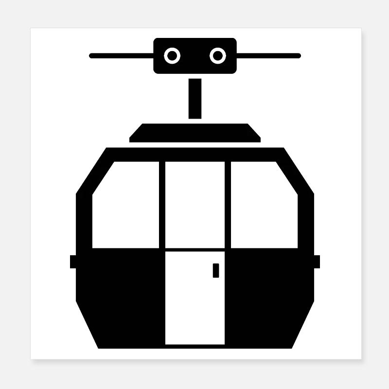 Cable car Poster 8" x 8" (20x20 cm)