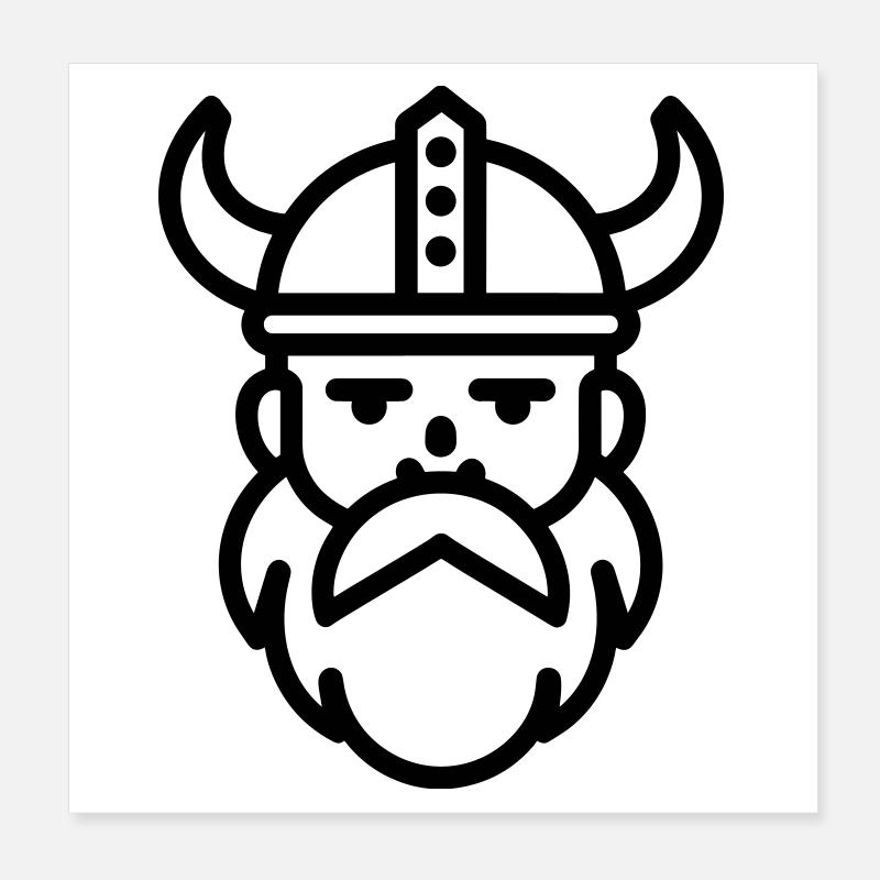 Wikinger Poster 20x20 cm