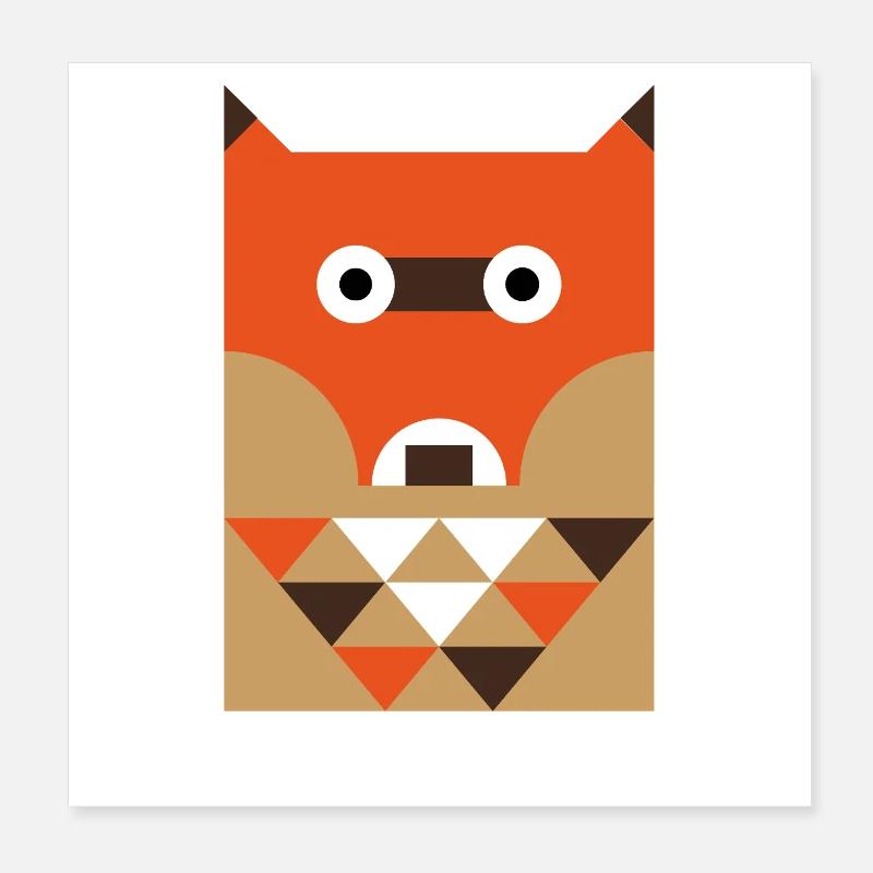 Renard Poster 20 x 20 cm