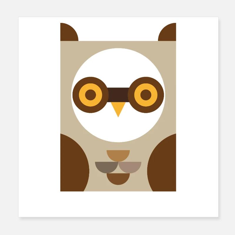 Eule Poster 20x20 cm
