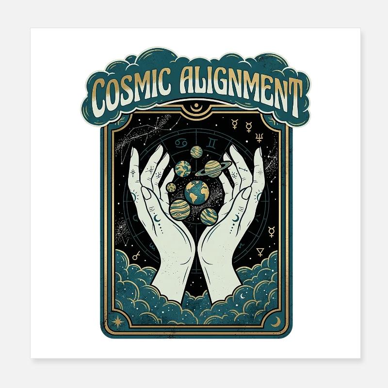 Cosmic World Poster 8" x 8" (20x20 cm)