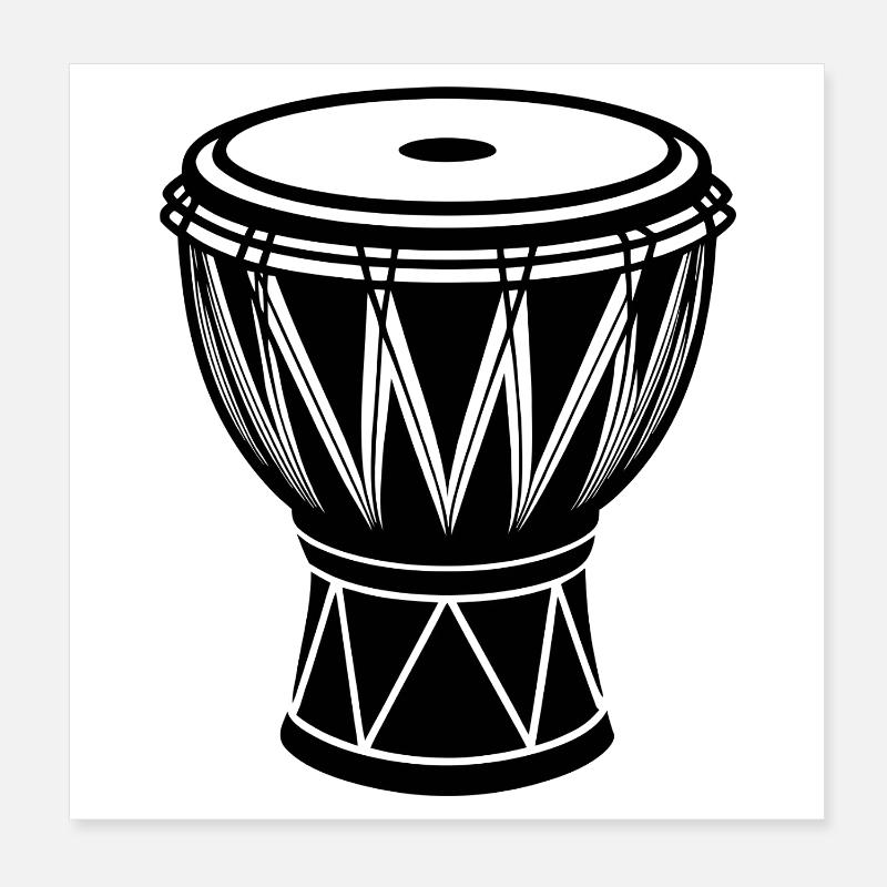 Conga africain Poster 20 x 20 cm